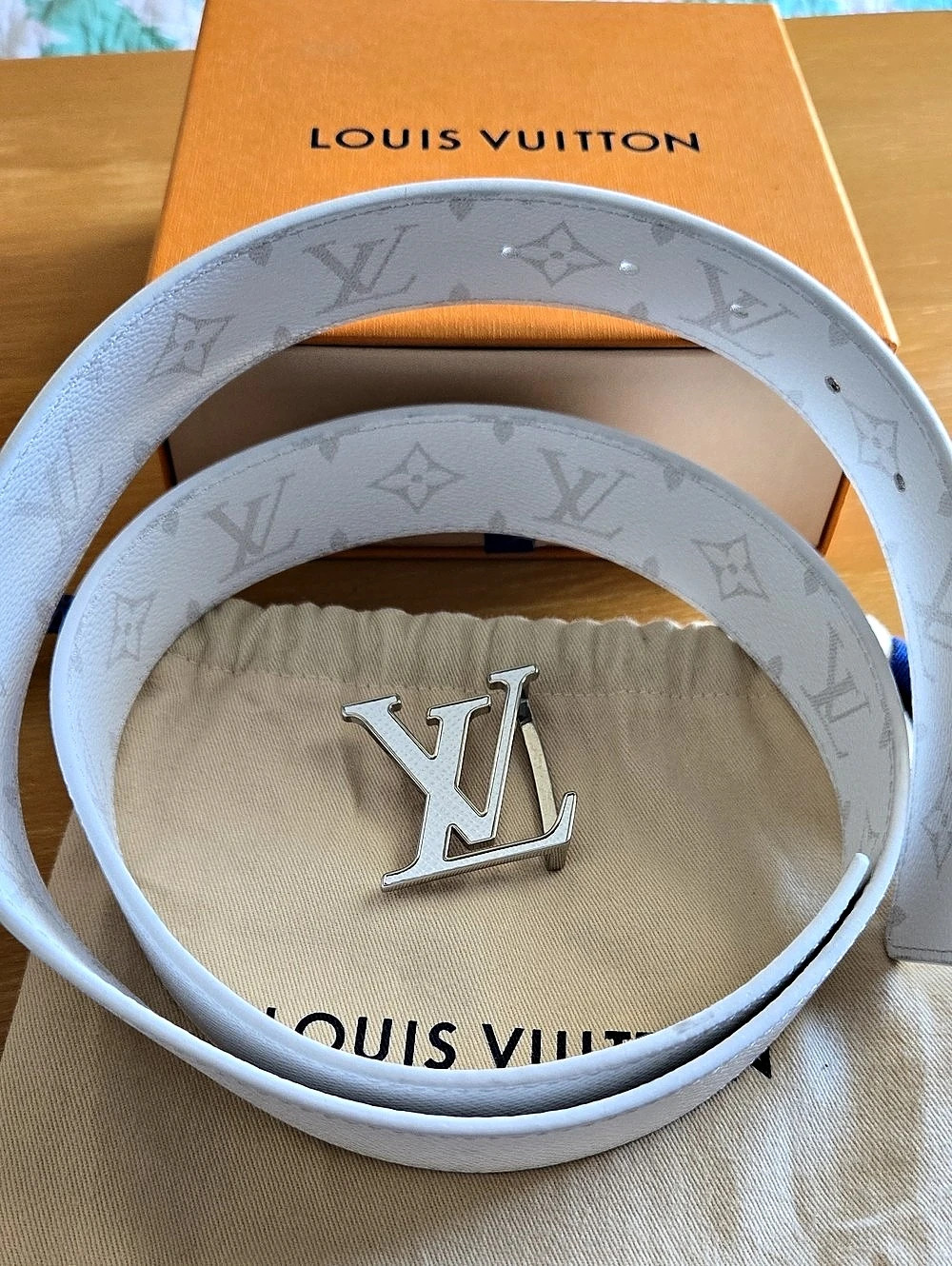 Louis Vuitton LV Initiales 40mm Reversible Belt White